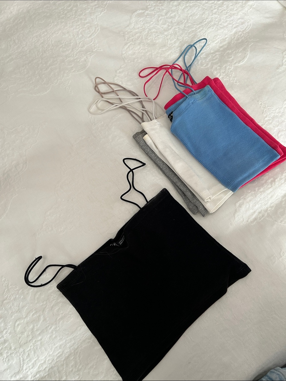 Zara Women's Ribbed Tank Tops (Thin Straps)